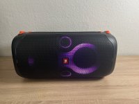 Does Not Apply Partybox 110 in Black - Portable and Rolling Bluetooth Party Speaker with Light Effects - Splashproof Mobile Music Box with Battery