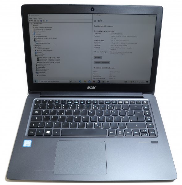 Acer TravelMate X3 (X349-G2-M-58W2) 14 Zoll , i5-7200U, 8 GB RAM, 256 GB SSD, Intel HD-Grafik 620, Steel Gray